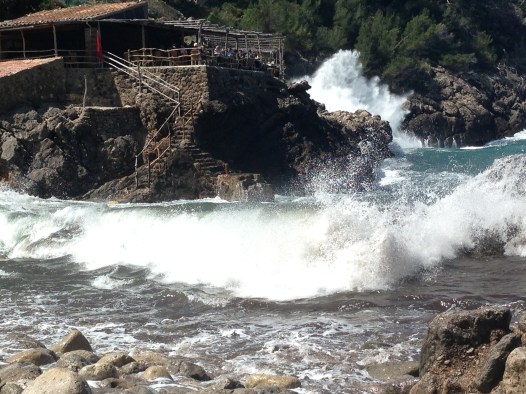 raging sea at Cala Deia,Mallorca